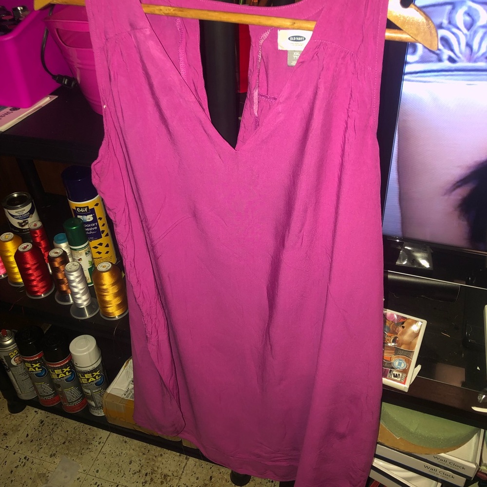 Pink long line top